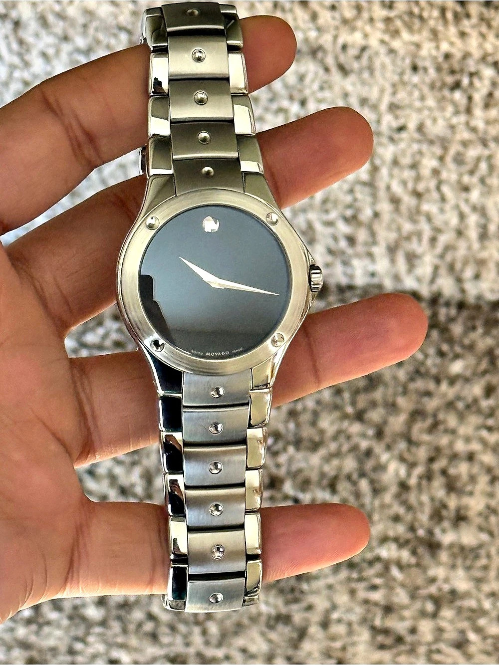MOVADO Museum Stainless Sapphire Black Dial Men's Watch